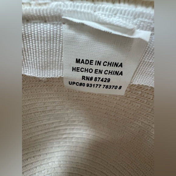 H009. Gossamer Sunny Hat One Size 21.5” Cream - Picture 6 of 6